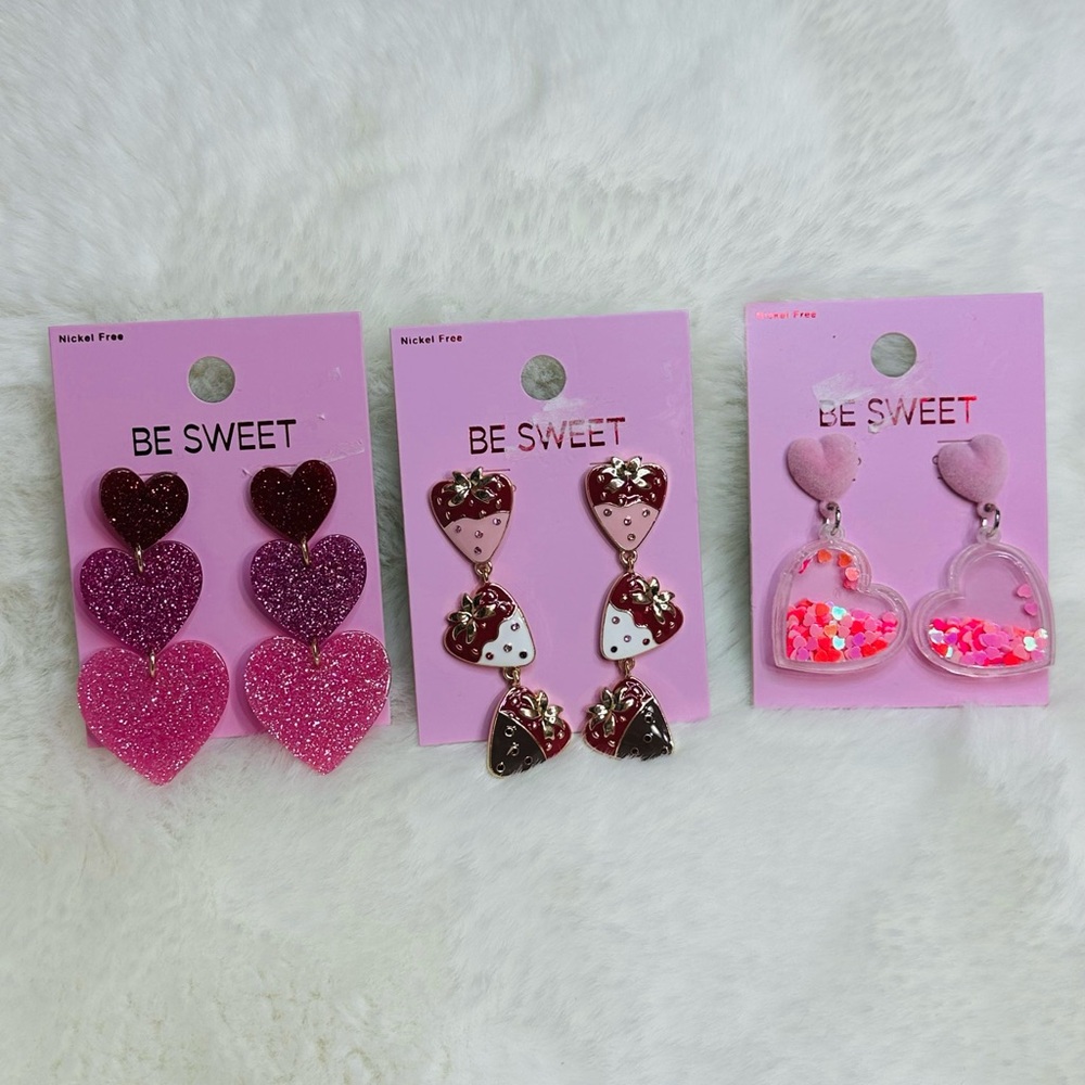 3 PAIRS Bundle of Stunning Nickel Free Earrings NWT